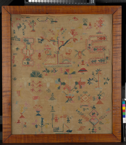 SPOT MOTIF SAMPLER WITH INITIALS "I.S."