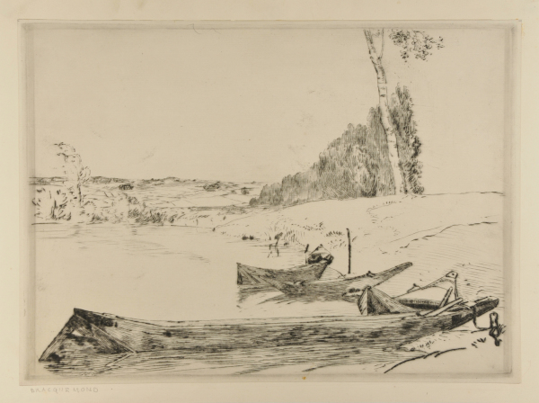 BOATS (WHERRIES) ON THE BANKS OF THE SEINE