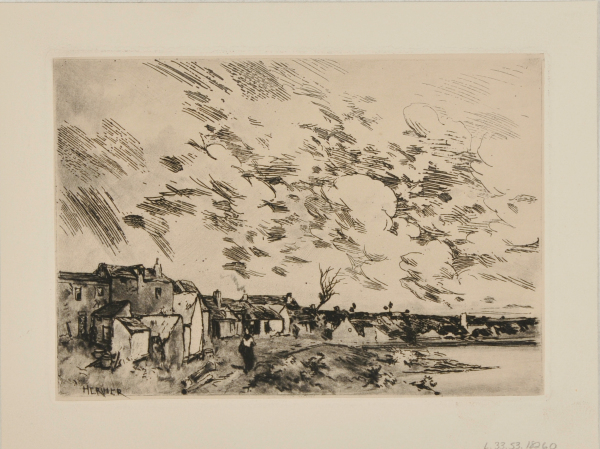 VILLAGE ON THE BANKS OF A RIVER