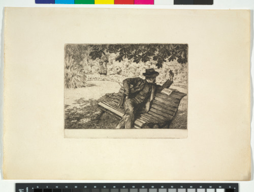 RENÉE MAUPERIN: DENOISEL READING IN THE GARDEN, RENÉE APPROACHING