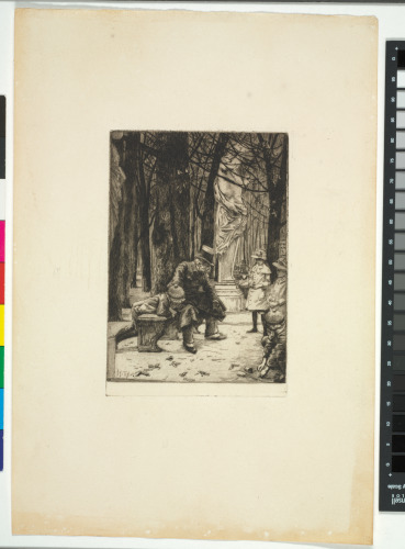 RENÉE MAUPERIN: M. MAUPERIN SITTING IN A PUBLIC GARDEN IN PARIS