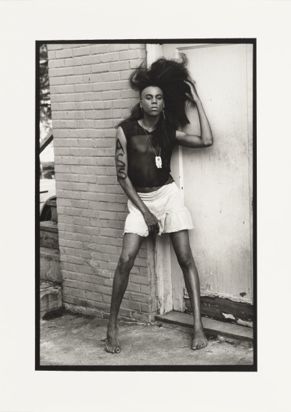 RUPAUL OUTSIDE HIS APARTMENT BUILDING, FROM THE “BAD ASS” PHOTO SHOOT, ATLANTA, 1986