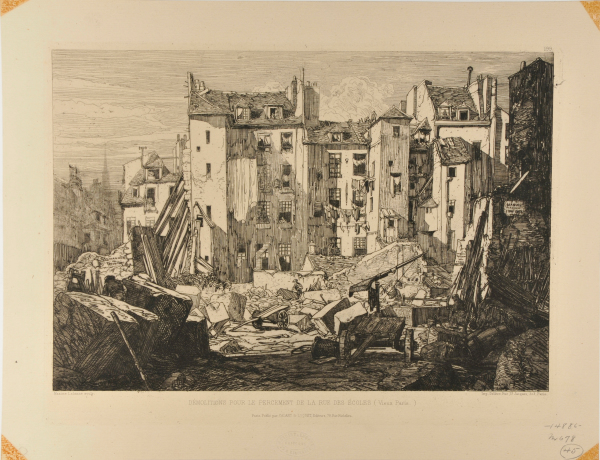 DEMOLITIONS FOR THE DRILLING OF THE RUE DES ÉCOLES