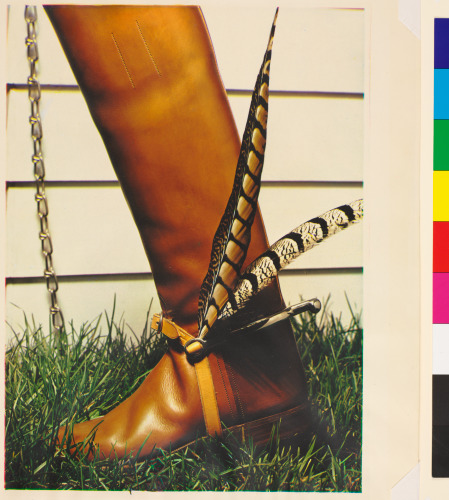 RIDING BOOT WITH FEATHER