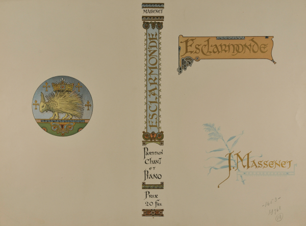COVER FOR THE BOOK "JULES MASSENET, ESCLARMONDE: OPÉRA ROMANESQUE (PARIS: G. HARTMANN, 1889)"