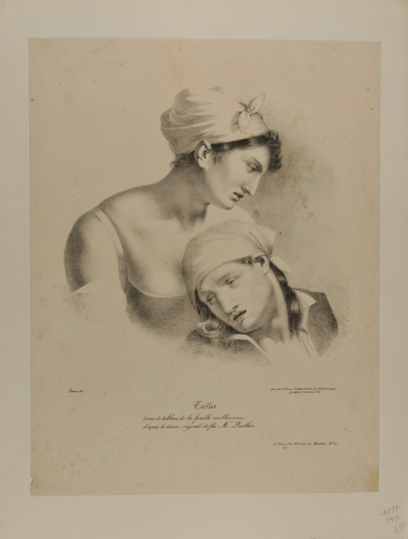 STUDIES OF HEADS FOR THE TWO ADULT FIGURES IN "THE UNHAPPY FAMILY'