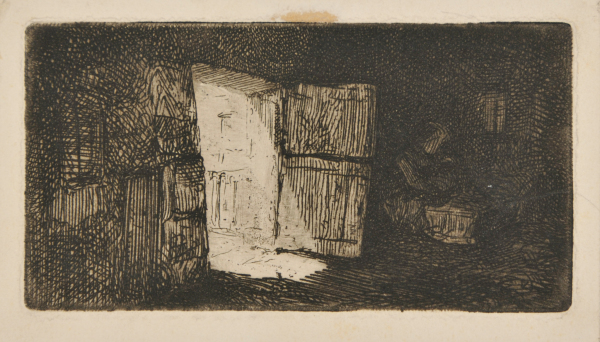 SUNLIGHT STREAMING THROUGH AN OPEN DOOR