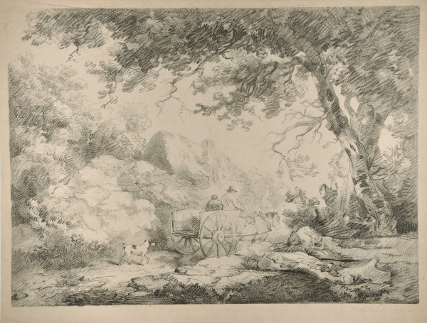 LANDSCAPE WITH WAGON