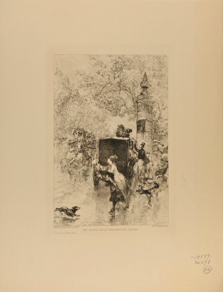 DOWNPOUR ON THE BOULEVARD DES ITALIENS