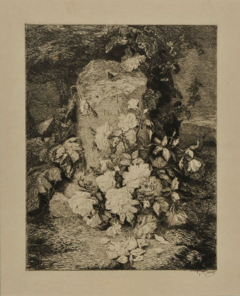 MONUMENT WITH FLOWERS