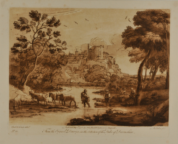 LANDSCAPE WITH PEASANTS AND CATTLE PASSING A FORD