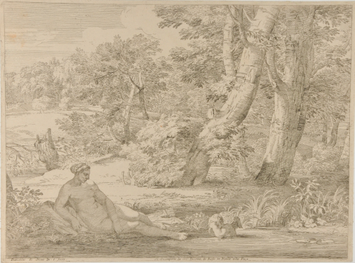 LANDSCAPE WITH CUPID BATHING, BEING WATCHED BY VENUS