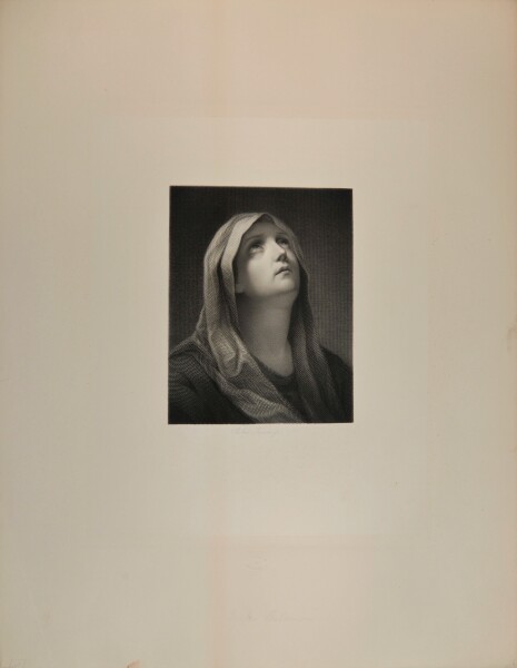 HEAD OF THE VIRGIN LOOKING UPWARDS