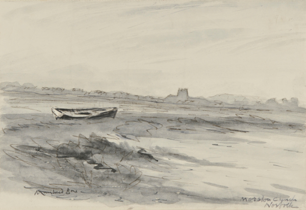 MORTSTON CHURCH, NORFOLK (RECTO; DOUBLE-SIDED DRAWING)