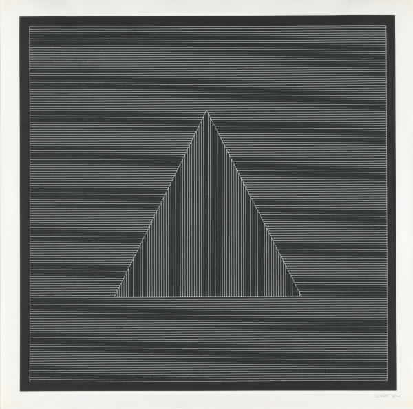 NINE GEOMETRIC FIGURES (WHITE LINES ON BLACK)