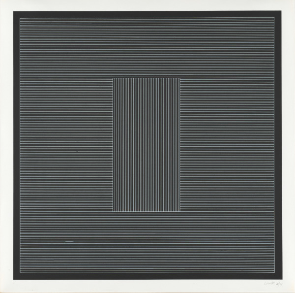 NINE GEOMETRIC FIGURES (WHITE LINES ON BLACK)