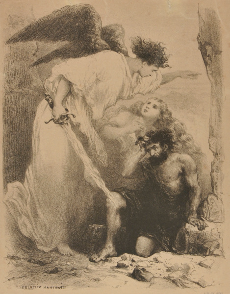 Angel Ordering Woman Away