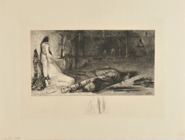 THE PRIEST PLEADING WITH ESMERALDA IN PRISON