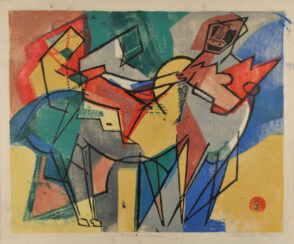 Three Men on Horseback