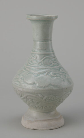 Vase with Molded Lotus Decoration