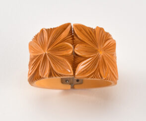 “Orange Carved Orchid” Bracelet