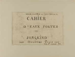 Cover from the series “Cahier de six eaux-fortes, vues de Hollande”