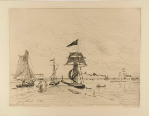 Wooden Jetty at the Port of Honfleur