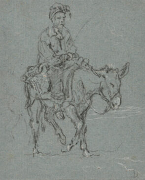 Man Riding a Donkey