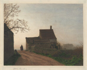 Village Street with Female Figure