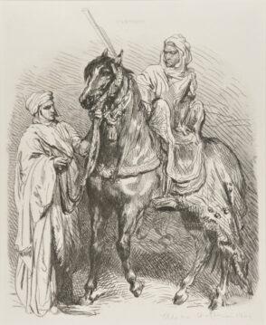 Arabe montant en selle (Cavalier Arabe partant pour la guerre)