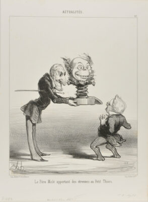 Le Père Molé apportant des étrennes au Petit Thiers.