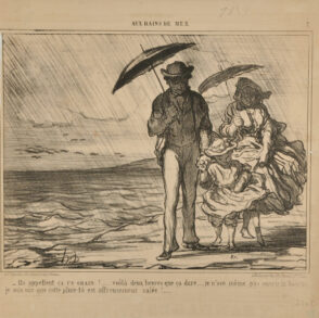 Ils appellent ça un grain!….voilà deux heures que ça dure….je n’ose même pas ouvrir la bouche, je suis sûr que cette pluie-là est affreusement salée!…..