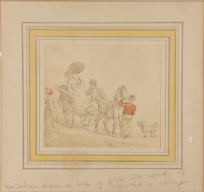 Couple Getting Down from a Carriage