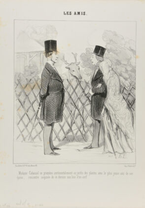 Madame Cabassol se promène sentimentalement au jardin des plantes avec le plus jeune ami de son époux. Recontre inopinée de ce dernier non loin d’un cerf.