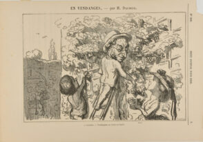 A Asnières. – Vendangeant sa treille en famille.