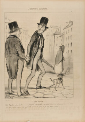 Sept Heures. Mr. Coquelet rentre chez lui….. parole! mon cher, en tout bien tout honneur, une voisine, 45 ans; petite veuve très agréable; mais le coeur n’y est pour rien….