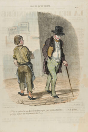 V’là un particulier qui doit encore être inquiet pour son nez c’t’année ci…. vu la pidémie qui règne toujours sur les pommes de terre!…..