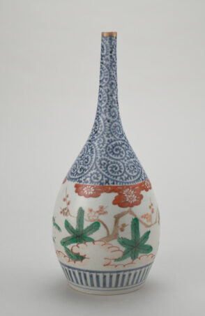 Sake Bottle Decorated with “The Three Friends of Winter”