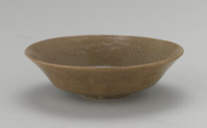 Bowl Decorated with Molded Flower-and-Leaf Design