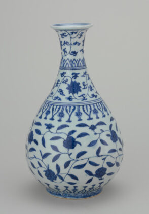 Wine Jar Decorated with Camellia Flowers and Leafy Vines