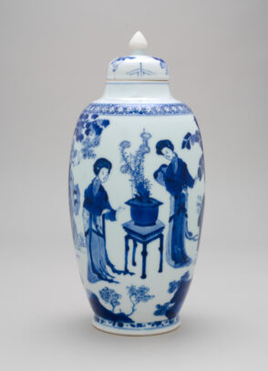 Covered Jar Decorated with Scenes of Women
