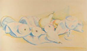 Still life with Pears, Apples and Water Glass