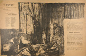 Programme de l’Oeuvre: Lisez la revue blanche (Les soutiens de la société, de Henrick Ibsen [Pillars of Society, by Henrik Ibsen])