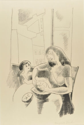 Woman and Child Eating Fruit