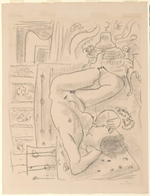 Upside Down Nude with Stove