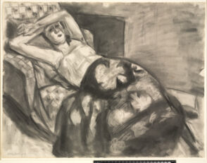 Reclining Model with a Flowered Robe