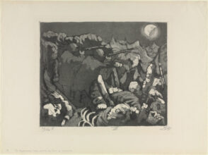 Sappers Have to Keep Up Firing at Night