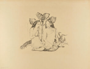 Deux Femmes Maories Accroupies (Two Maori Women Squatting Down)