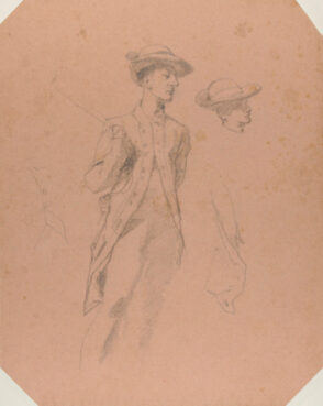 Man in a Colonial Coat, Wearing Hat