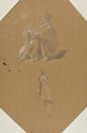 Seated Male Figure, Standing Female(?) Figure